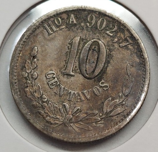 1878 Ho A Mexico 10 Centavos