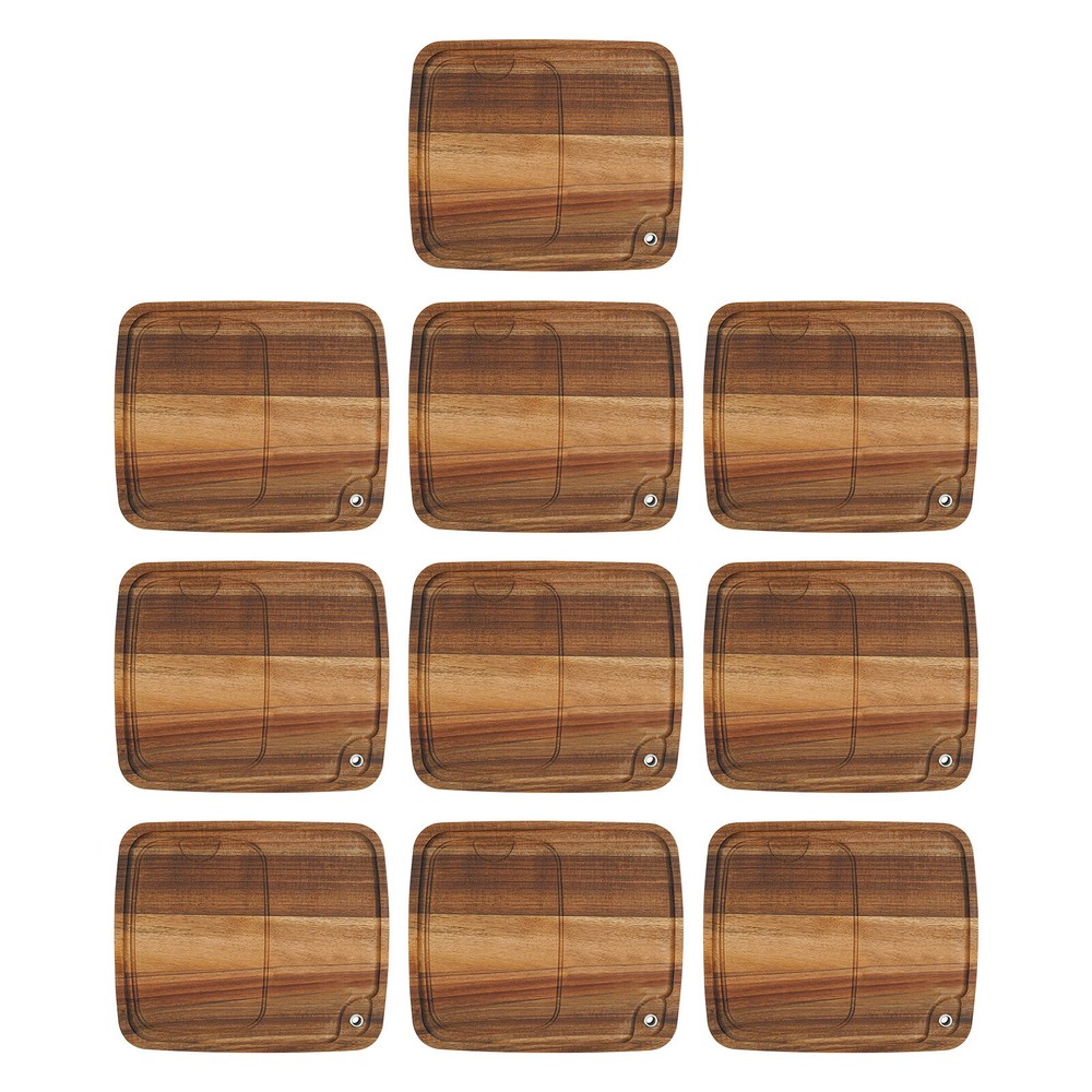 10PCS Wood Steak Plates with Juice Channel Acacia Wooden Steak Board Anti-mold?