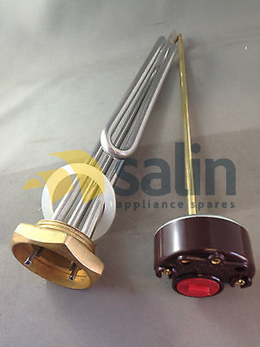 NEVUS HOT WATER TANK HEATING ELEMENT HEATER 1KW 1 1/4" BSP WITH ROD THERMOSTAT