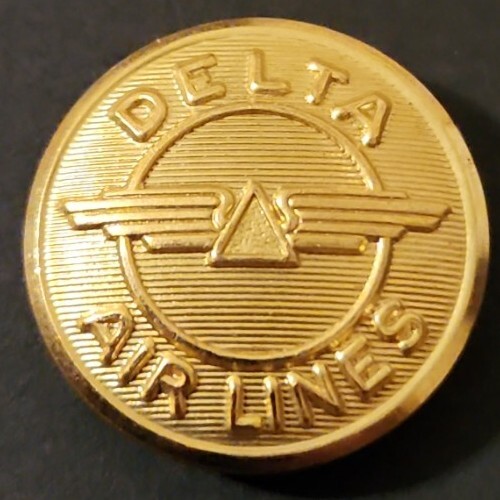 Pin Button Delta Airlines Waterbury Uniform