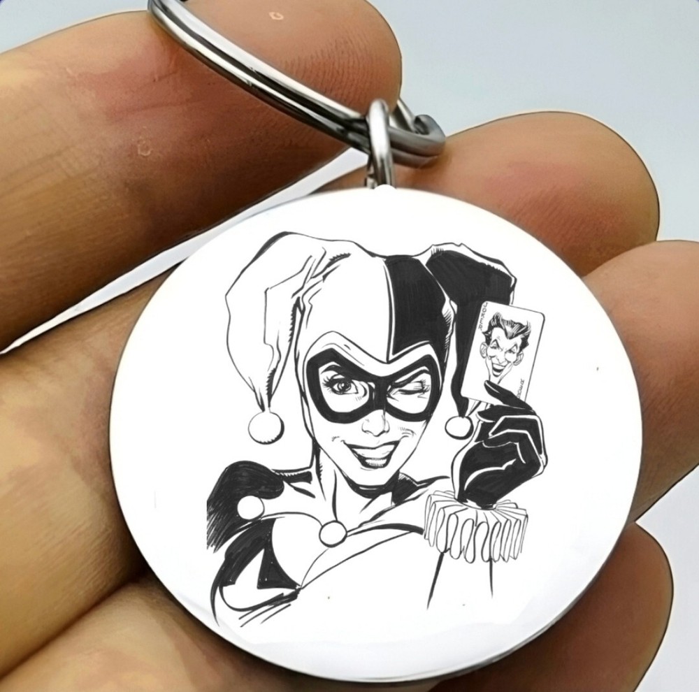 Harley Quinn Hot Art Comic Keychain