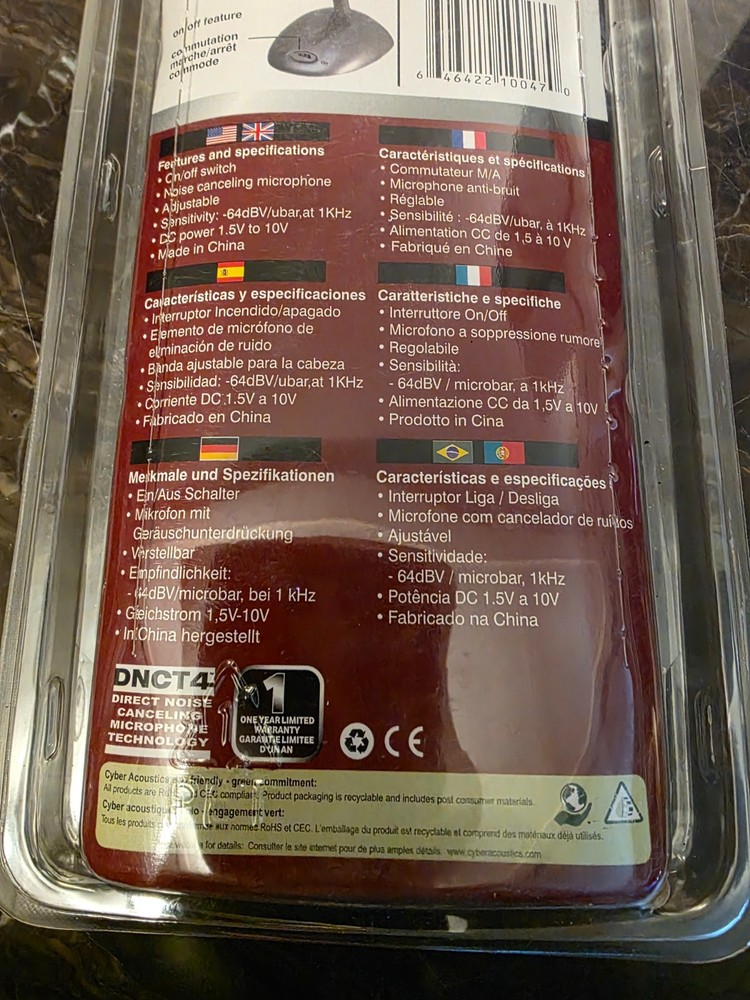 Cyber Acoustics CVL-1064 Desktop Microphone