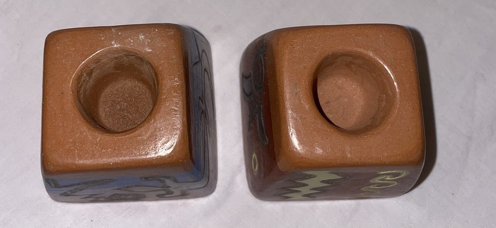 Small Peruvian Clay Taper Candle Holder Cusco Peru