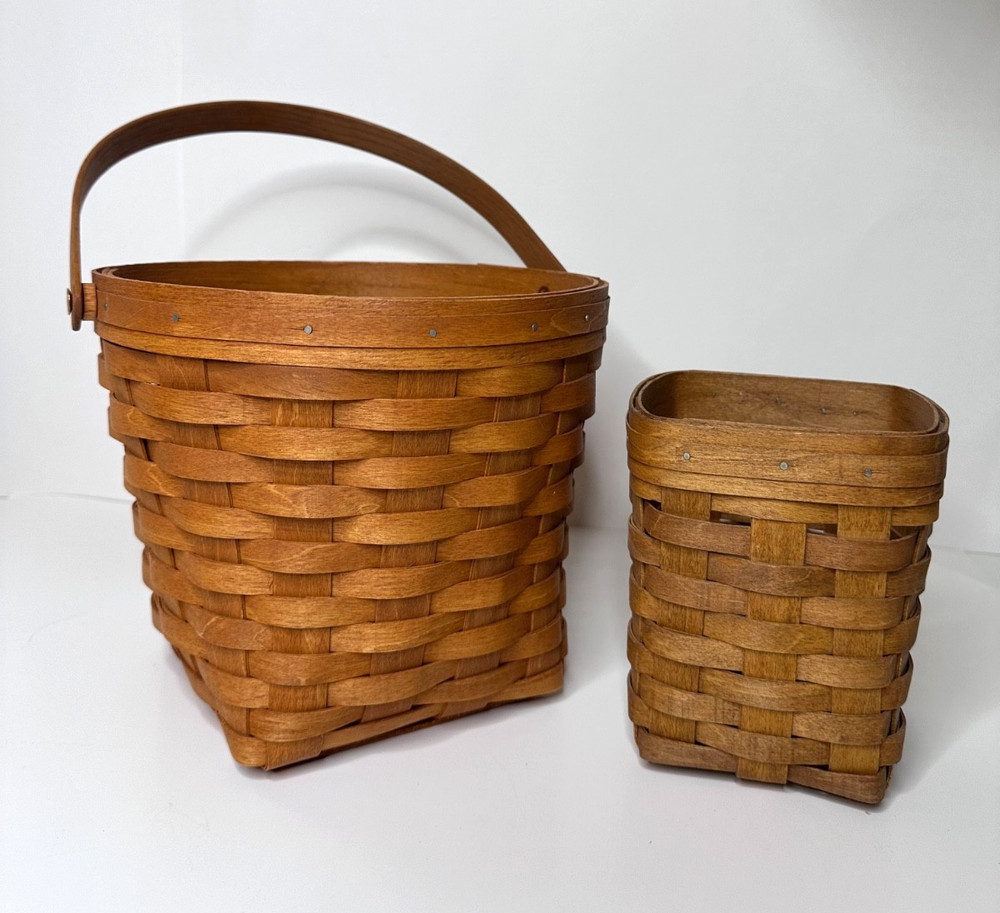 Workshops Baskets Lot 2 Sing Handle, Spoon Basket