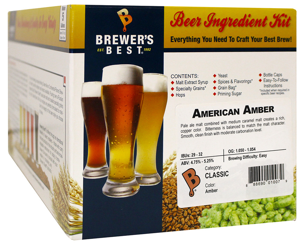American Amber Ingredient Kit for Home Brew Beer Making