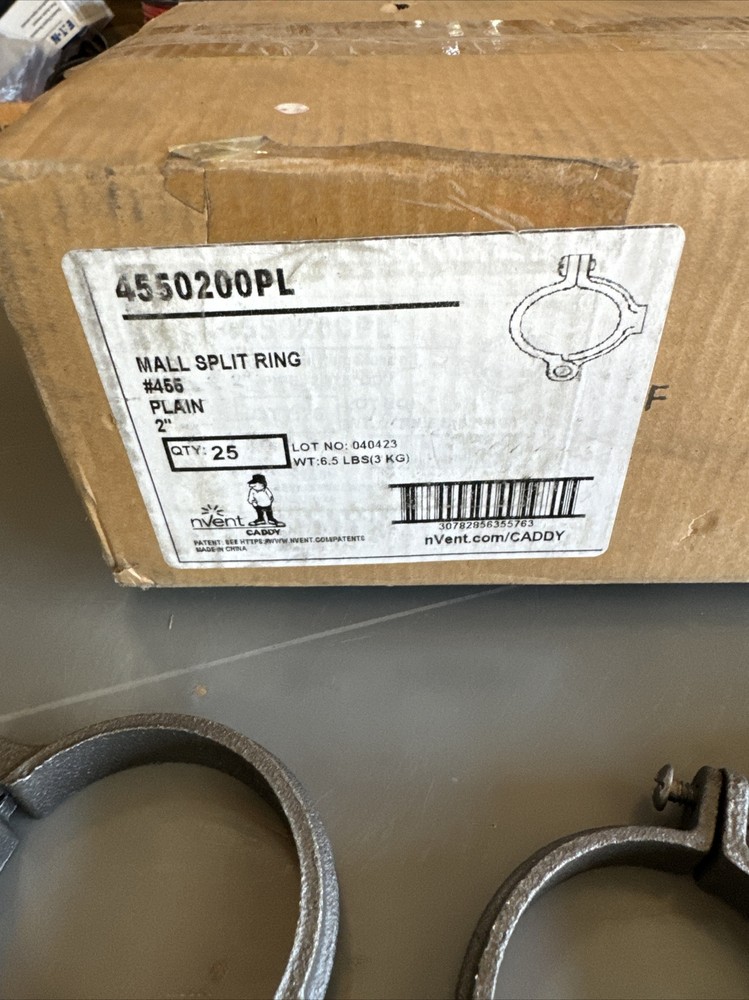 25 Caddy 455 Malleable Split Ring Hanger Plain 2 Inch Pipe 4550200PL