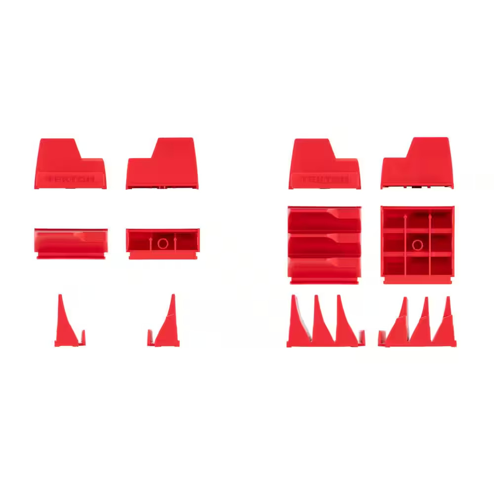 40-Tool Modular Slotted Wrench Organizer Set (Red)