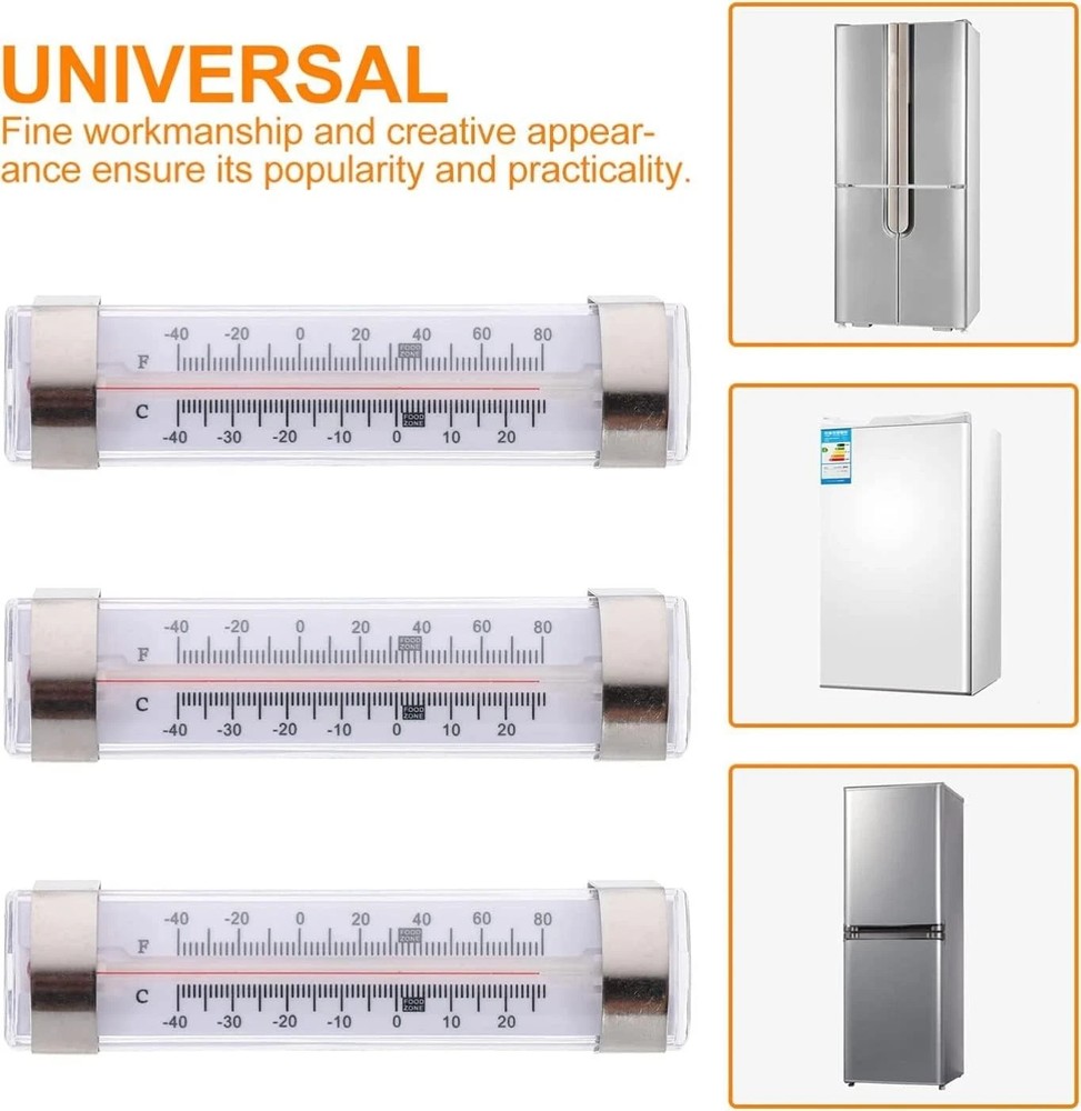 12 Pack Fridge Refrigerator Freezer Thermometer Transparent