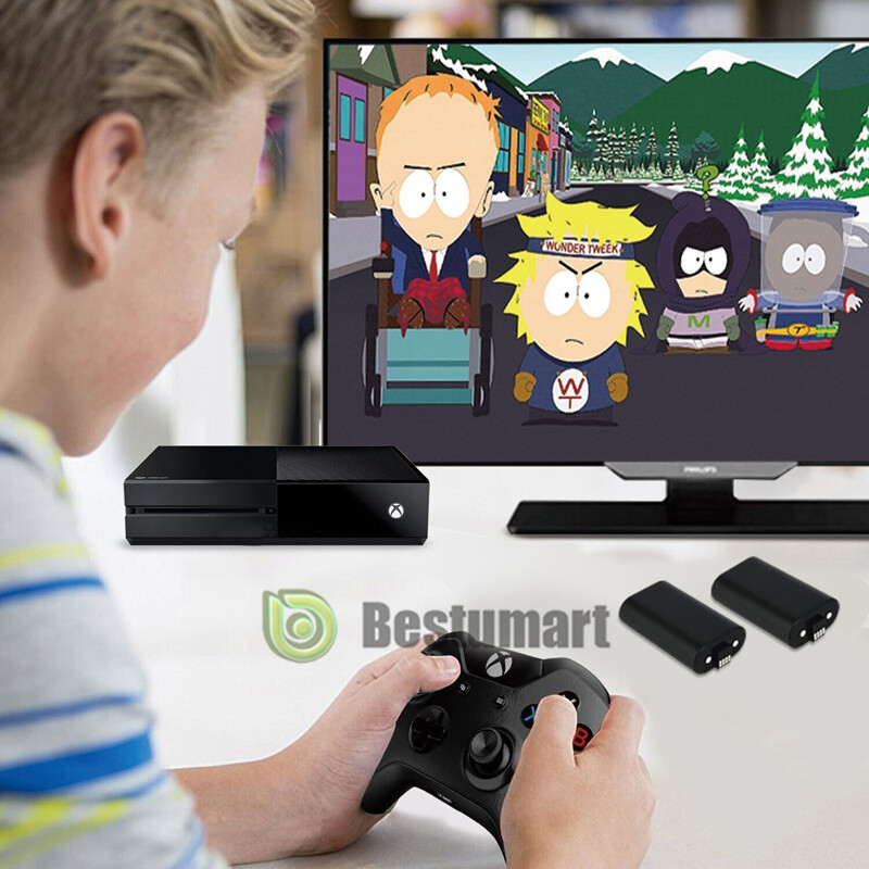 1400mAh Rechargeable Battery Pack For XBox One X/S Controller & Charging Cable