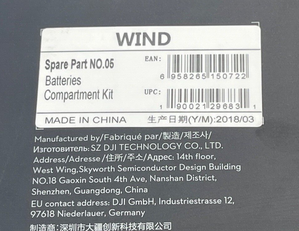 DJI WIND Batteries Compartment Kit - Part 5 """NEW"""