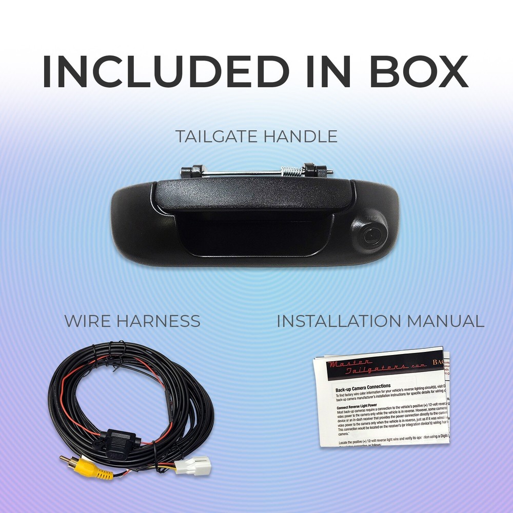For Dodge Ram (2002-2008) Black Tailgate Handle with Backup Camera