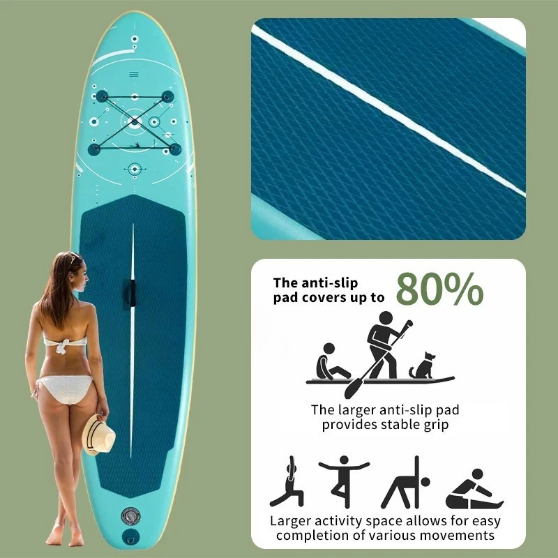 Inflatable Stand Up Paddle Board Complete Kit SUP with Accessories Blue
