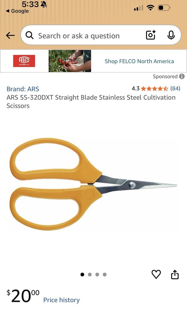 4-pack ARS Fruit Pruning And Trimming Scissors.