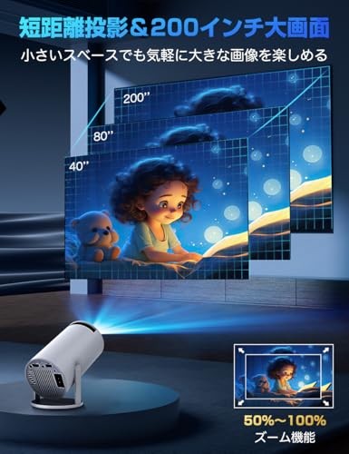 Home Projector [2025 Advanced Model 27000 LM 4K Support] Ultra-Compact 270°