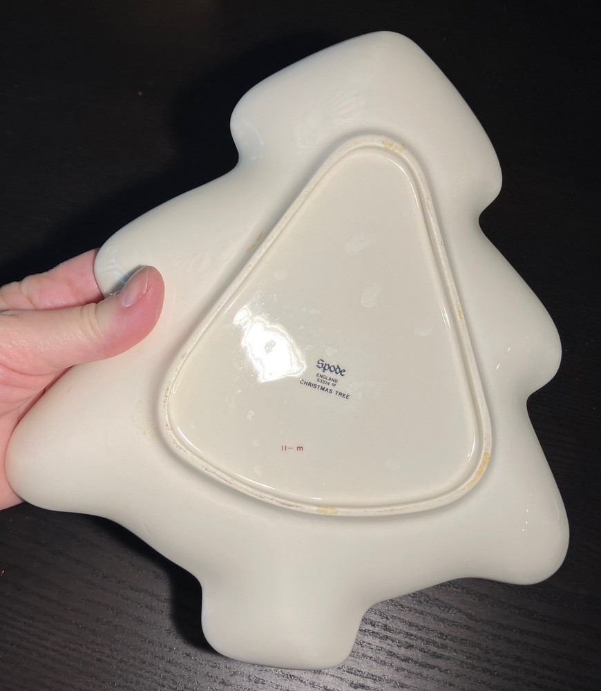 SPODE Christmas Tree-Shaped Dessert Dish S3324