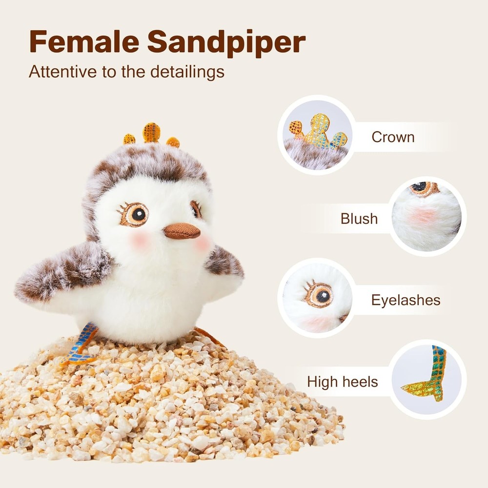 Realistic Flapping Sandpiper Cat Toy Pair