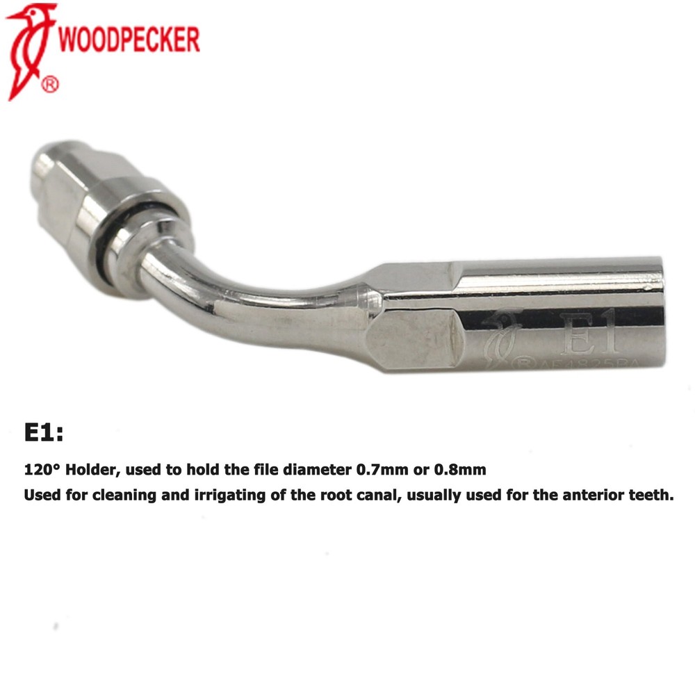 100% Woodpecker Dental Ultrasonic Scaler Tip Endo E1 E2 Root Canal Cleaning EMS