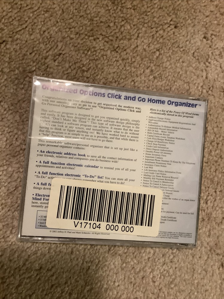 New Click N’ Go Computer CD ROM Home Organizer