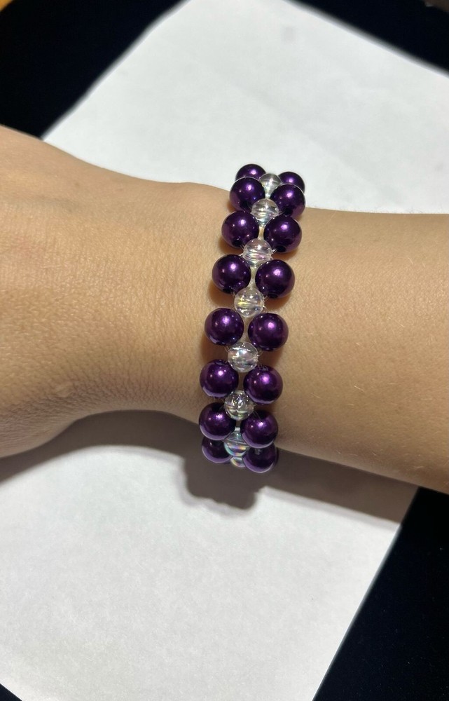 Handmade beautiful unique beaded Elastic bracelet