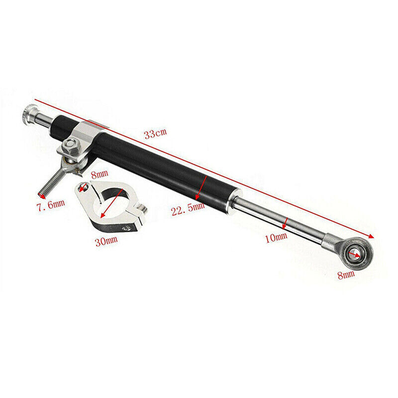 330mm Motorcycle Steering Damper Fork Linear Stabilizer Reversed Safe Controller