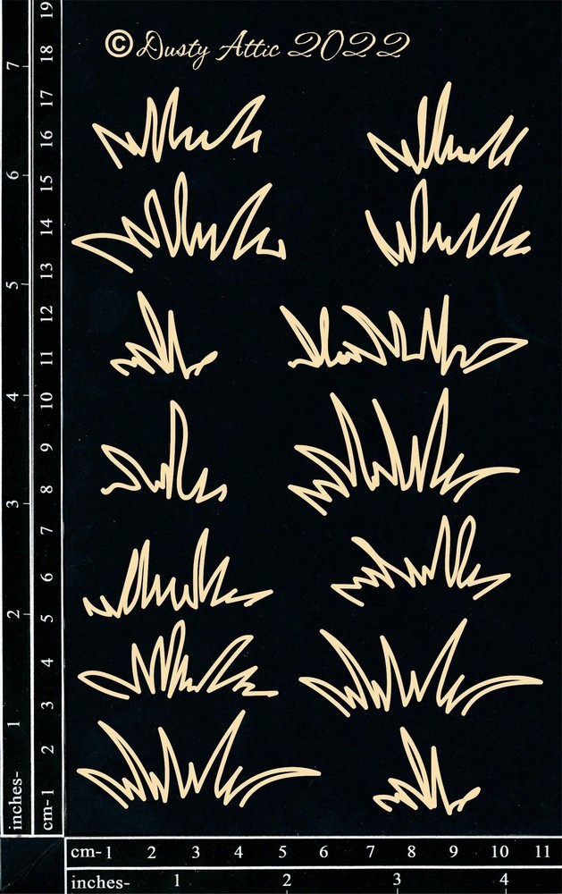 Dusty Attic Chipboard 5x7 - Grass Clusters #3, DA3273