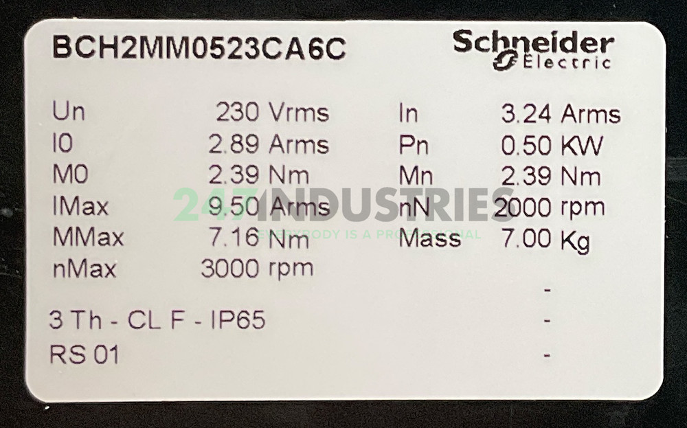 BCH2MM0523CA6C Schneider Electric Servomotor AC