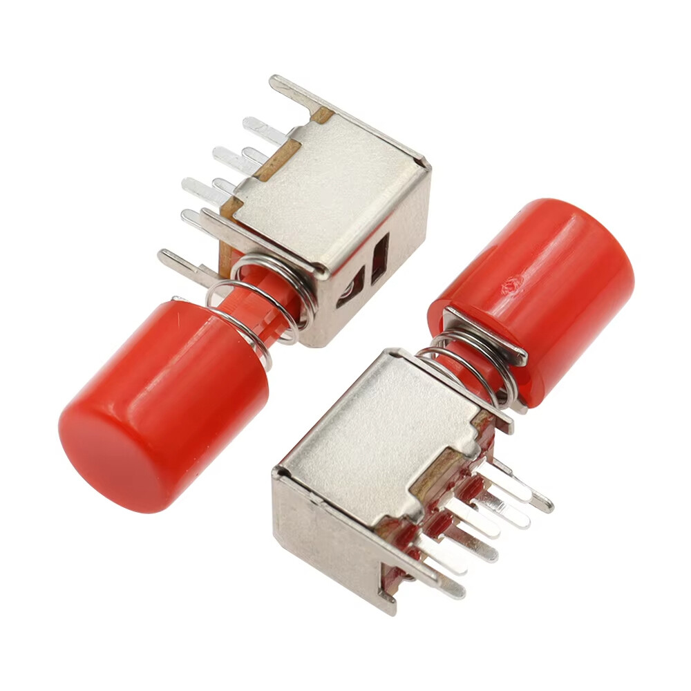 A03 Latching PCB Push Button Switch DPDT Straight Key Switch 6 Pin PS-22F02