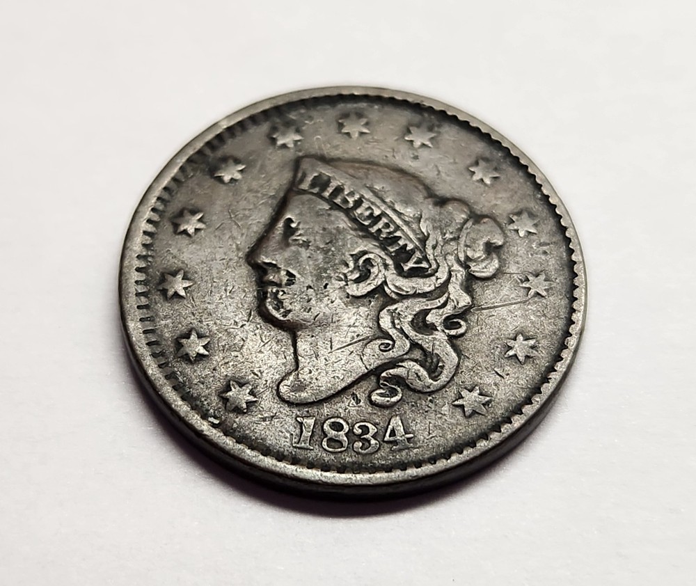 1834 Large Cent – Original F/VF
