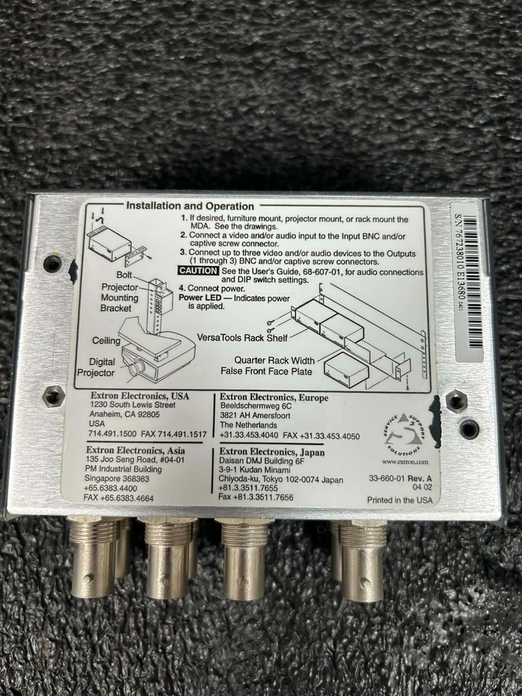 Extron Versa MDA DUAL 3V Tools Distribution Amplifier
