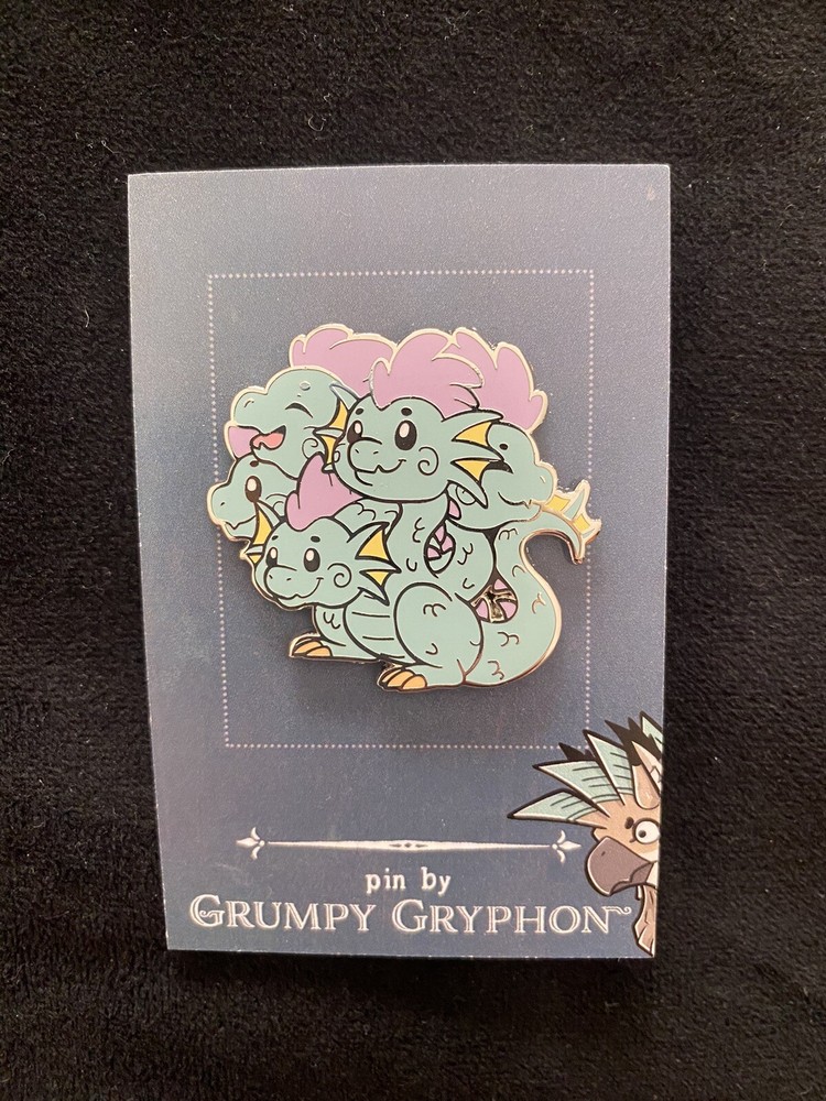 New Aqua Hydra Pin Grumpy Gryphon Dragon
