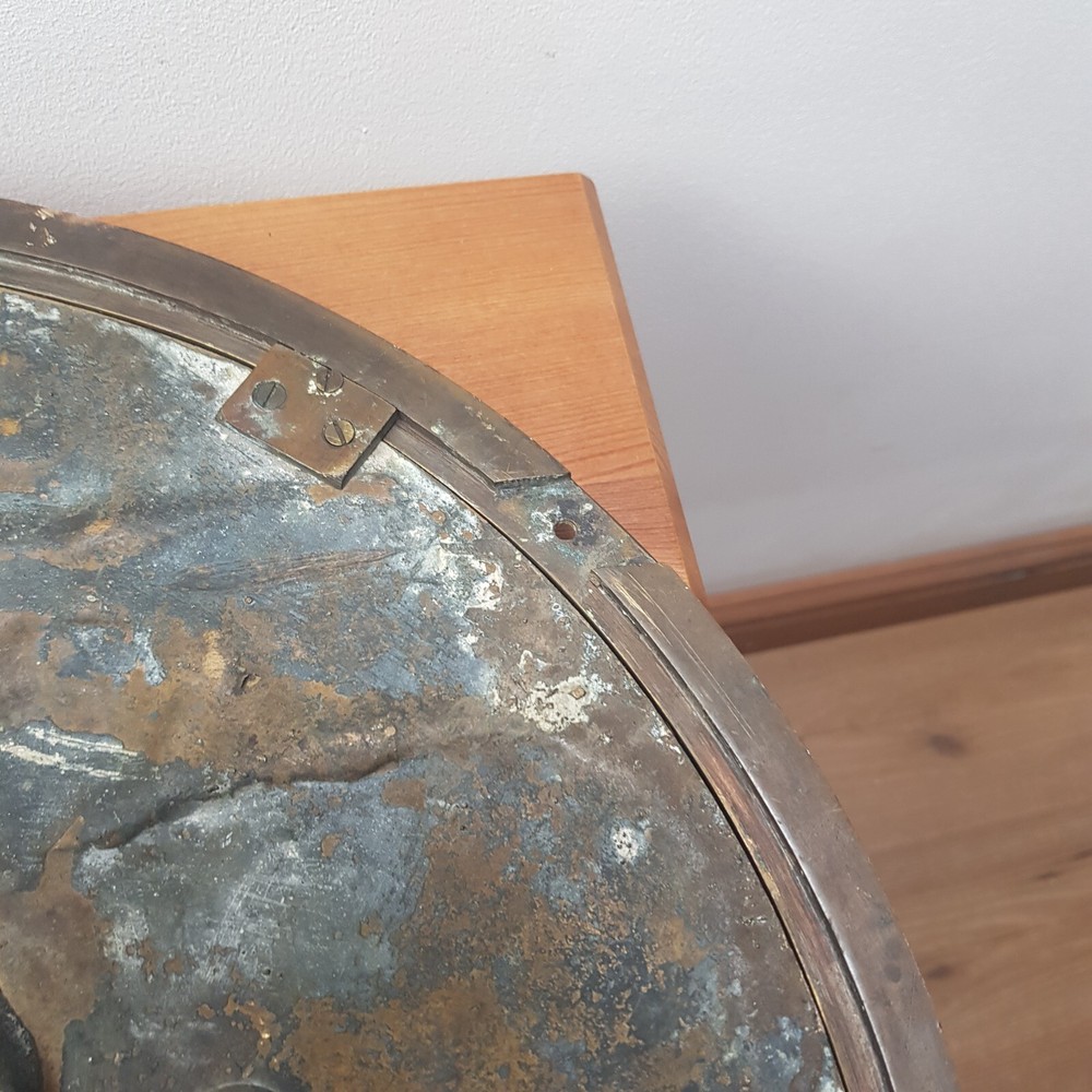 art deco bronze plaque galleon