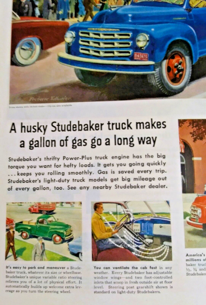 1953 Original Studebaker Truck Magazine Ad,