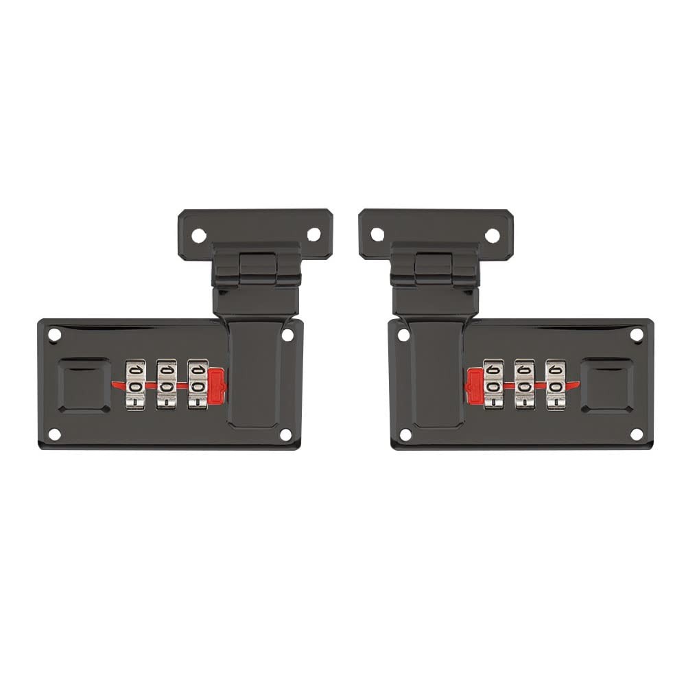 2pcs Tool Box Hasp, Luggage Combination Lock, Briefcases Replacement Black