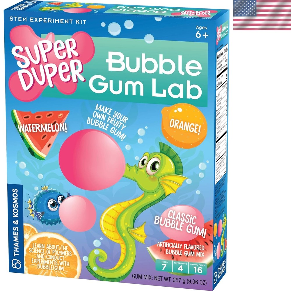 Interactive Bubble Gum Making Kit - Learn Science & Enjoy Yummy Flavors!
