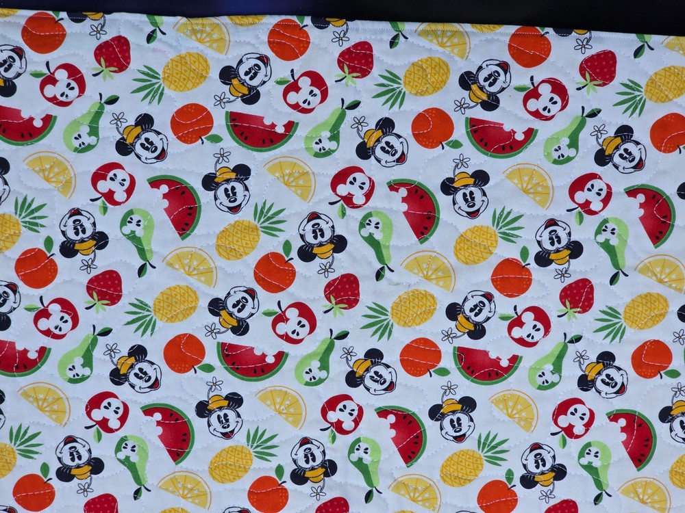 Handmade Quilted Table Runner Disney Minnie Mouse Fruit summer watermelon