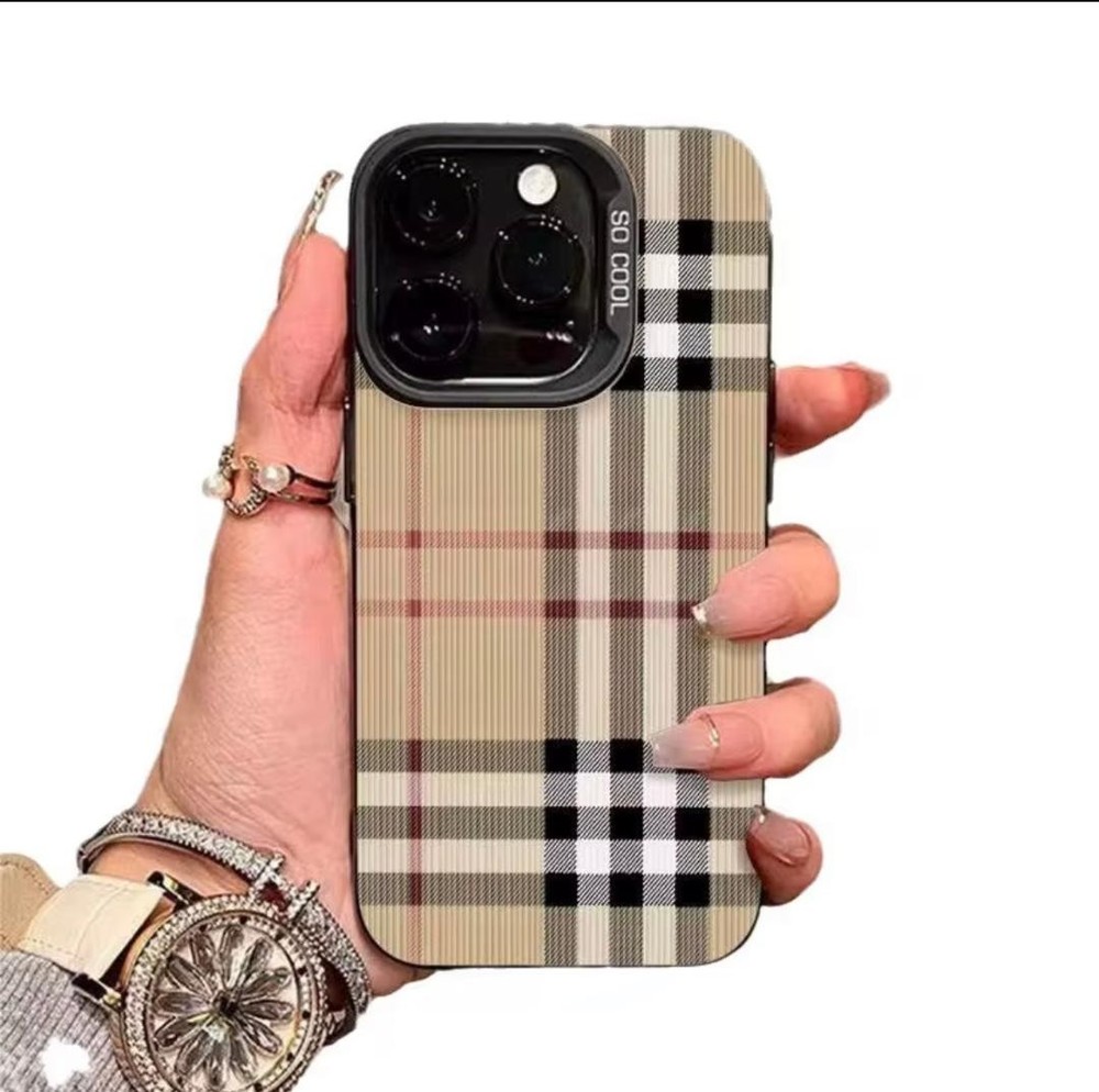 iPhone 14 Pro Max classic plaid pattern designer case