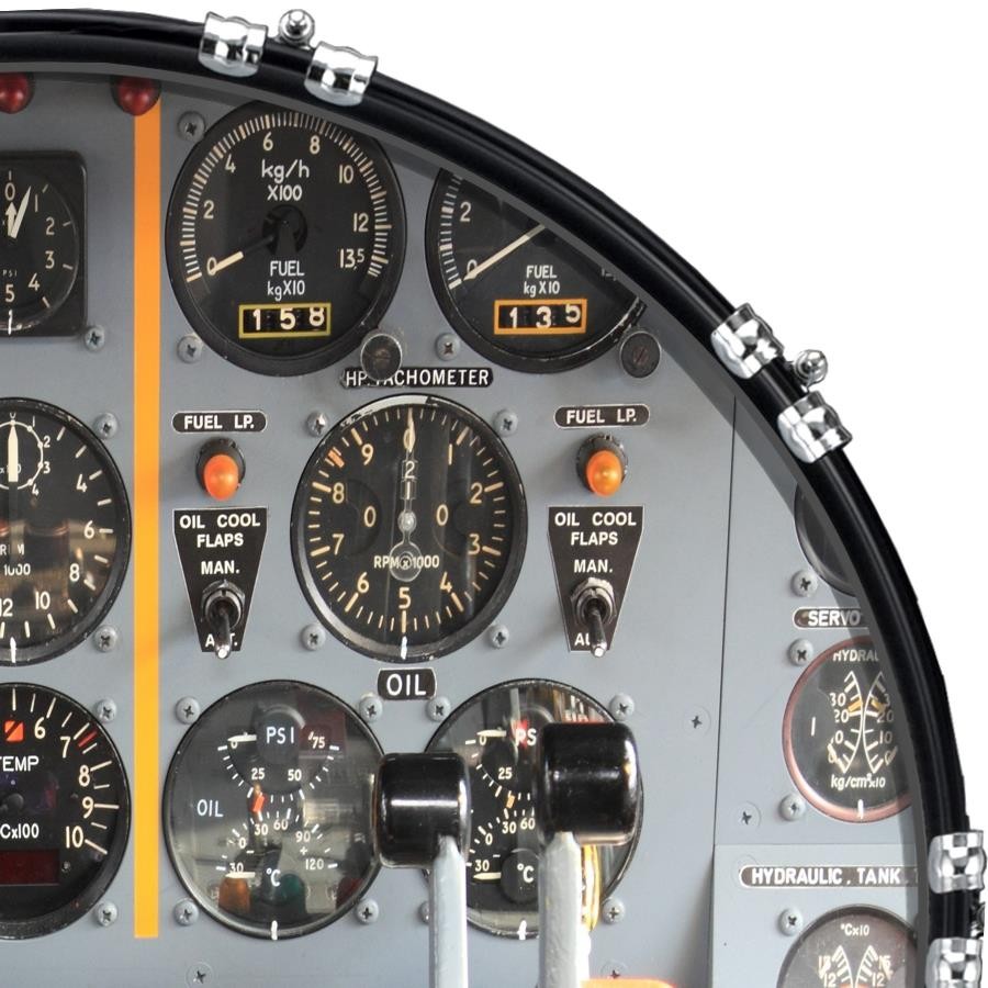 22" Custom Bass Kick Drum Front Head Graphic Graphical Flight Deck 2