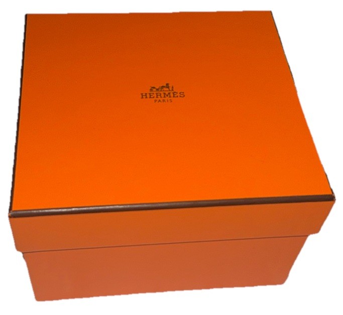 HERMES Orange Official Empty Small Gift Box 6” x 6” x 5”