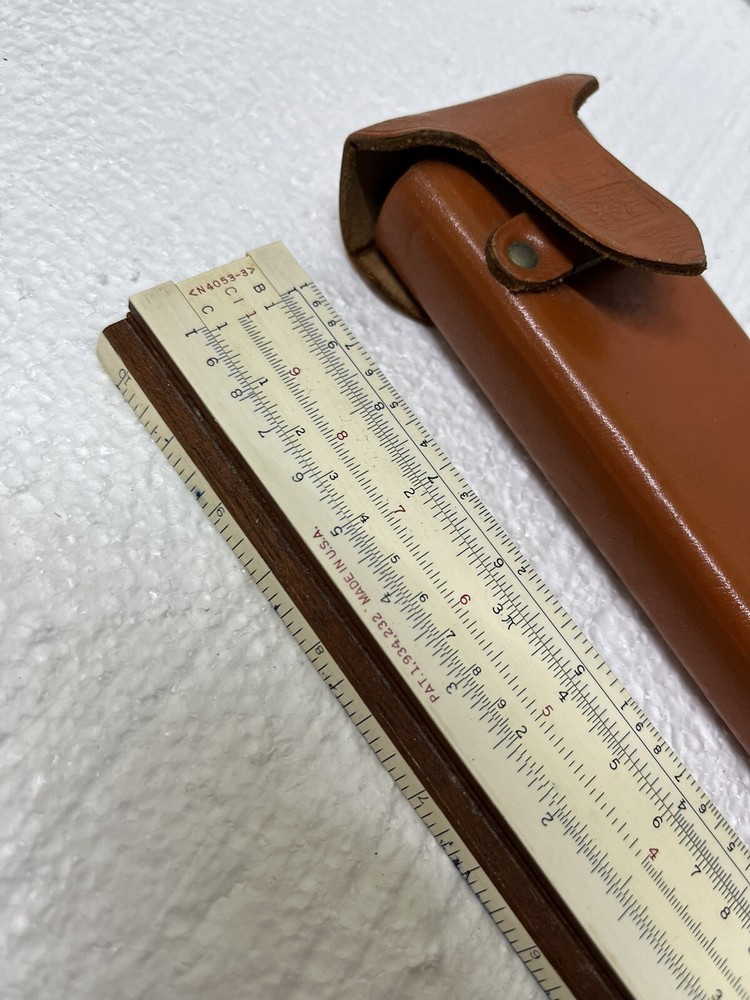 K & E708190 slide rule, ruler with case Hard To Find