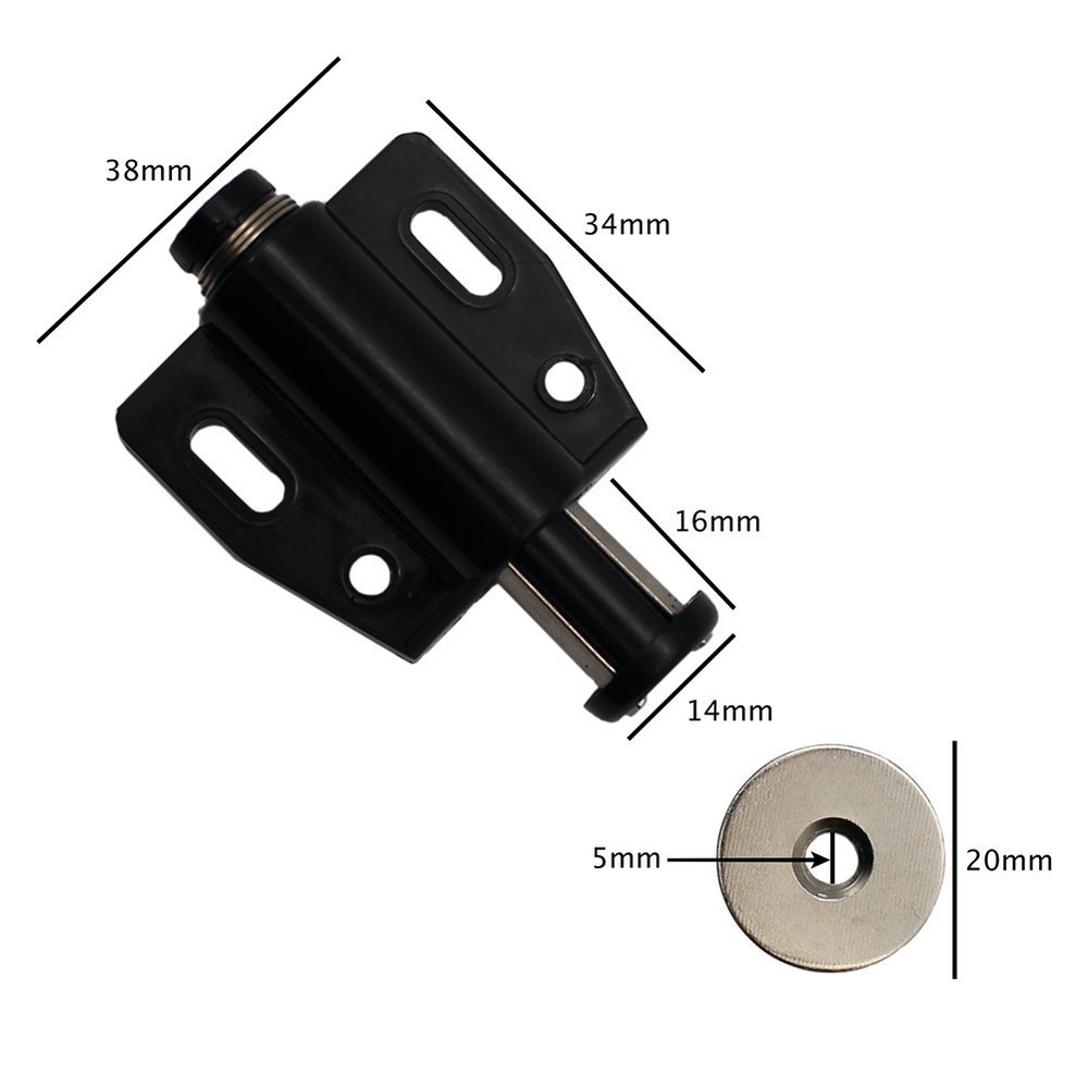 2x Push To Open Touch Latch 46mm*38mm Accessaries Cupboard Drawer Hardware