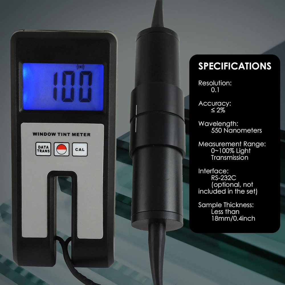 Digital Car Window Tint Meter - Portable Solar Tester for Visual Light Transmiss