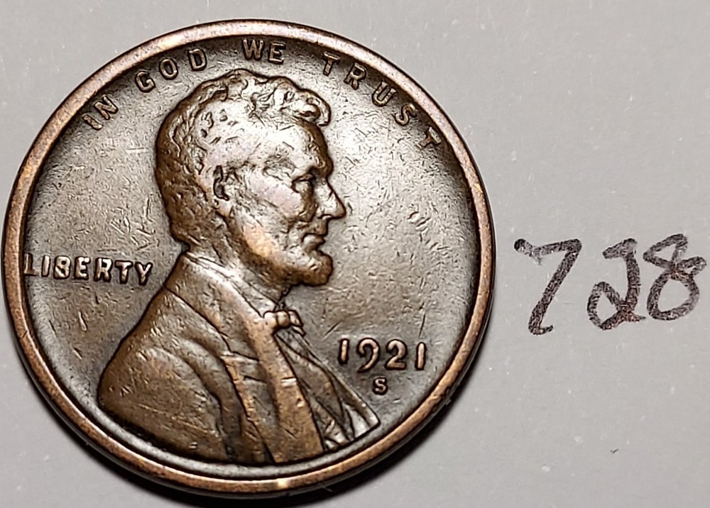 1921-S Lincoln Wheat Cent #728