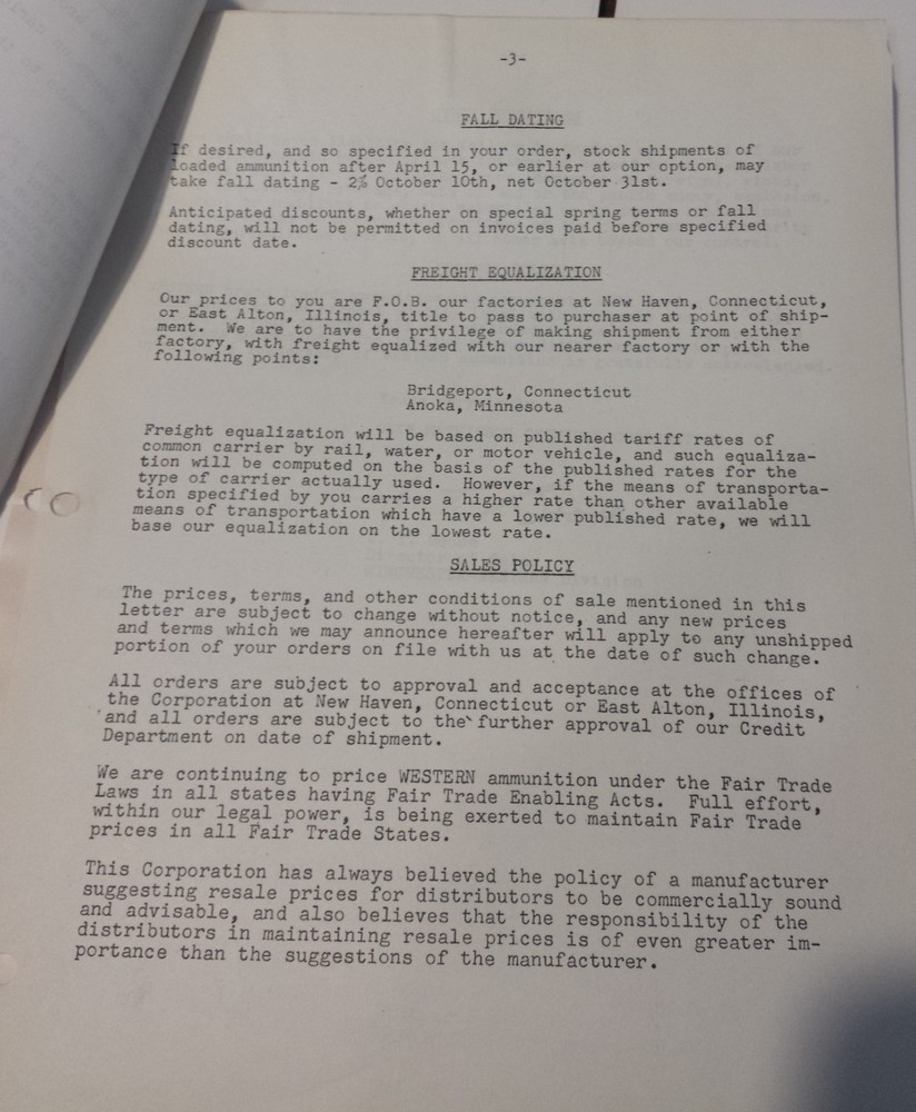 1959 WINCHESTER WESTERN OLIN MATHIESON AMMUNITION Prices