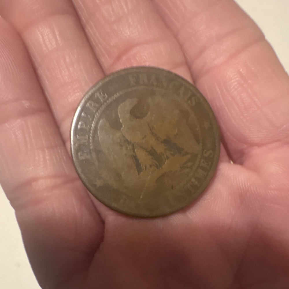 French Empire Coin Napoleon III Portrait Eagle Reverse