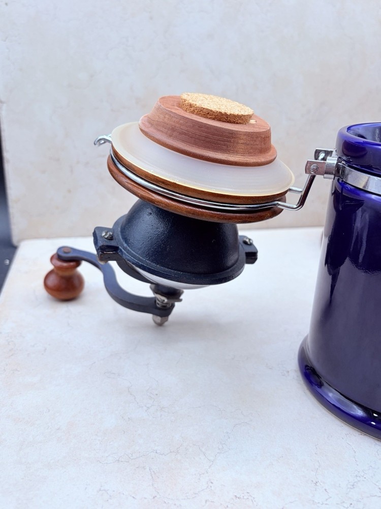 Cobalt Ceramic Coffee Grinder Made in Italy