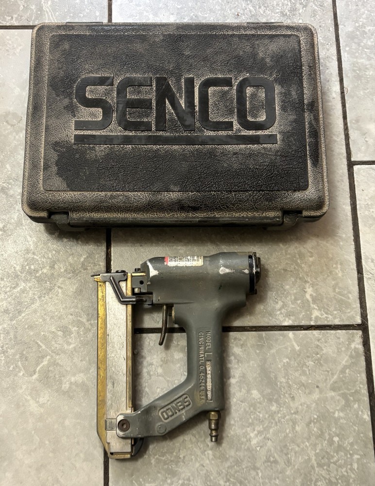 Senco Model L Pneumatic stapler with case