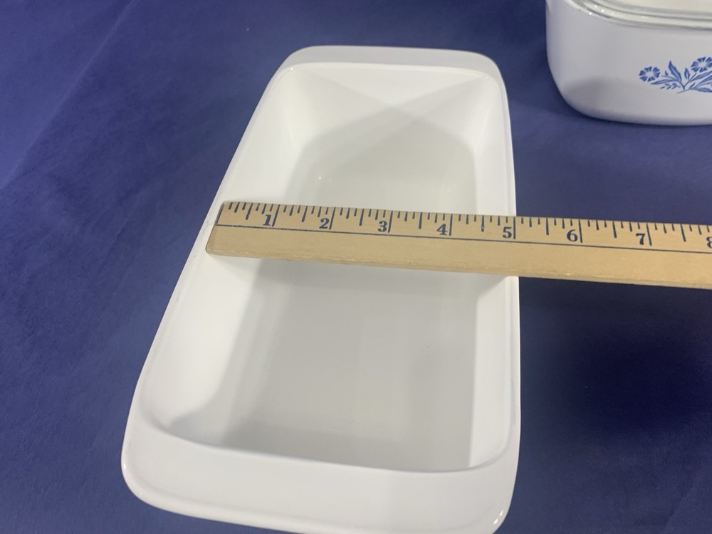 CorningWare Cornflower Blue Bread Baking Loaf Pan + Casserole Dish MADE IN USA