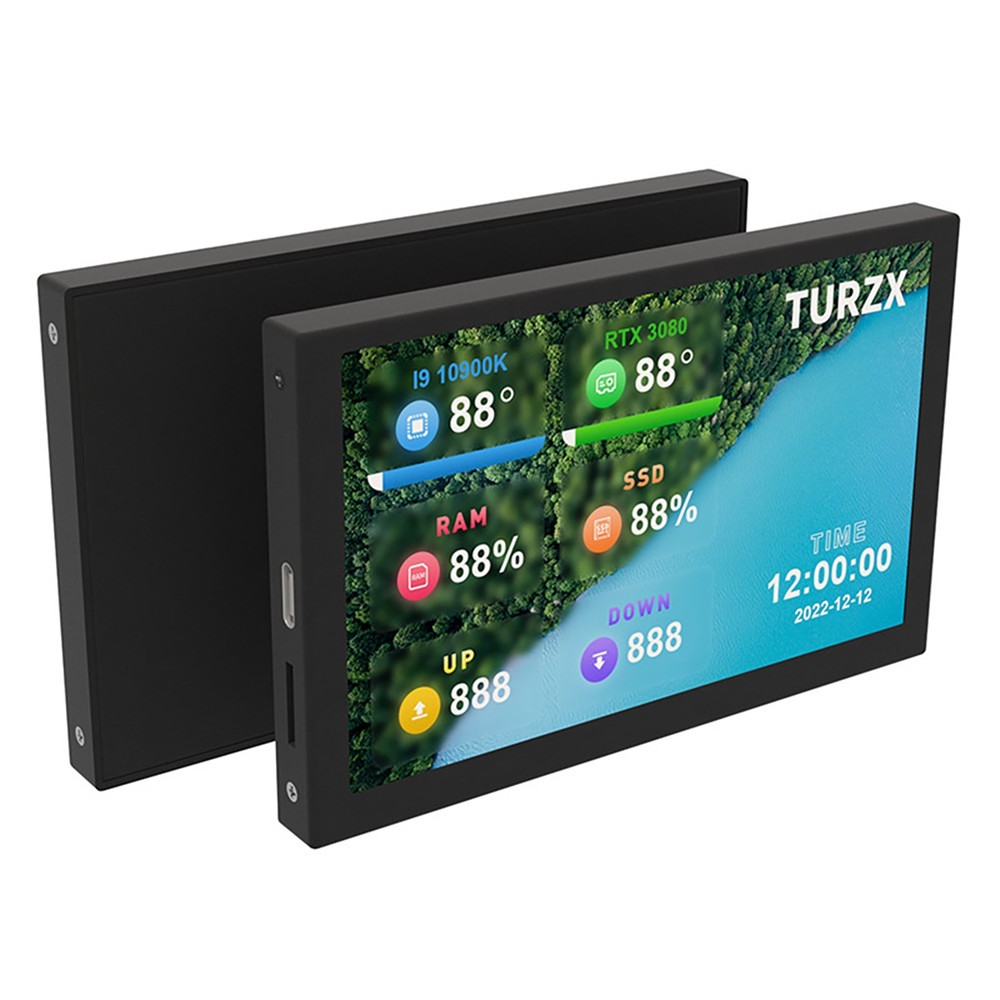 1Pc Black 5" USB Computer Secondary Screen CPU GPU RAM HDD PC Data Monitor Panel