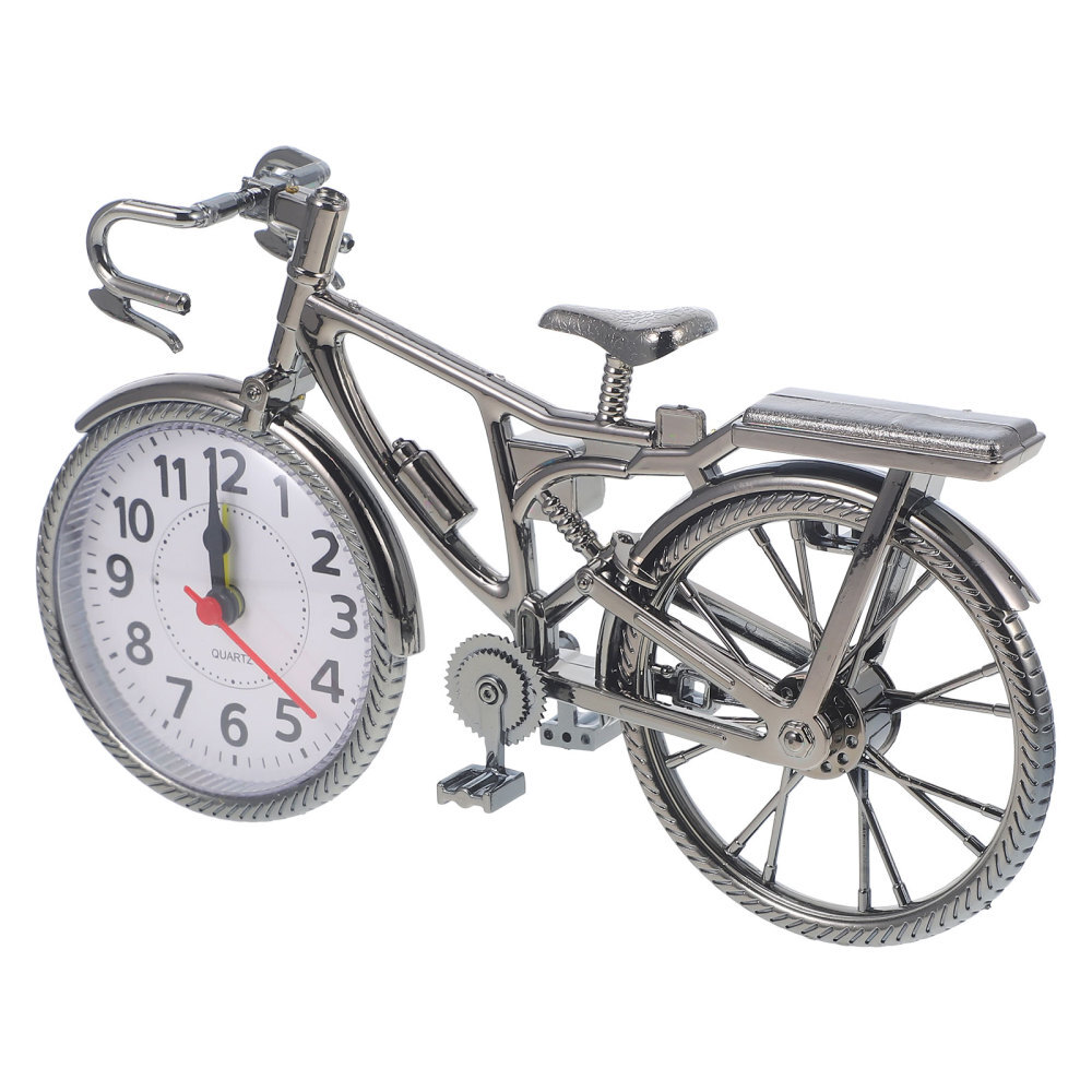 1PC Bicycle Alarm Clock Retro Creative Clock Desktop Vintage Clock Desktop Decor
