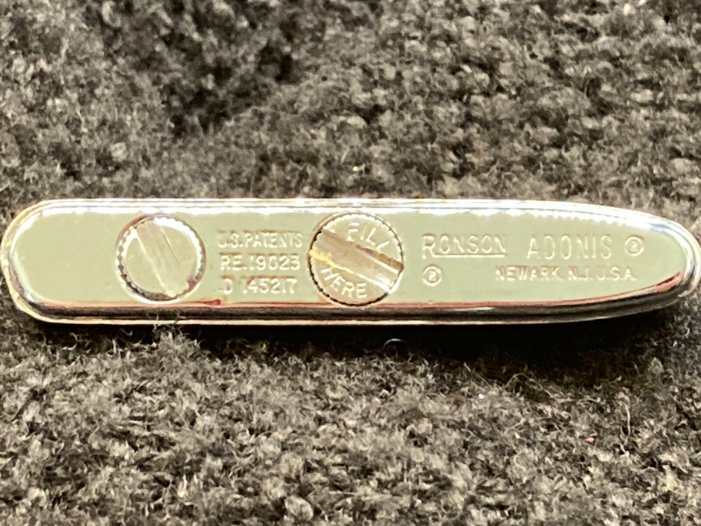 Vintage Ronson Chrome "Adonis" Pocket Lighter in Original Box